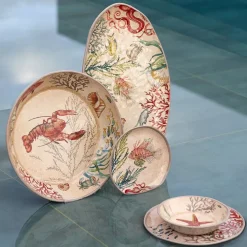 Fuente para servir de melamina Sea Life Rose & Tulipani