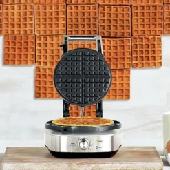 Gofrera clásica circular The No-Mess Waffle Sage