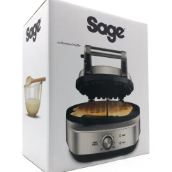 Gofrera clásica circular The No-Mess Waffle Sage