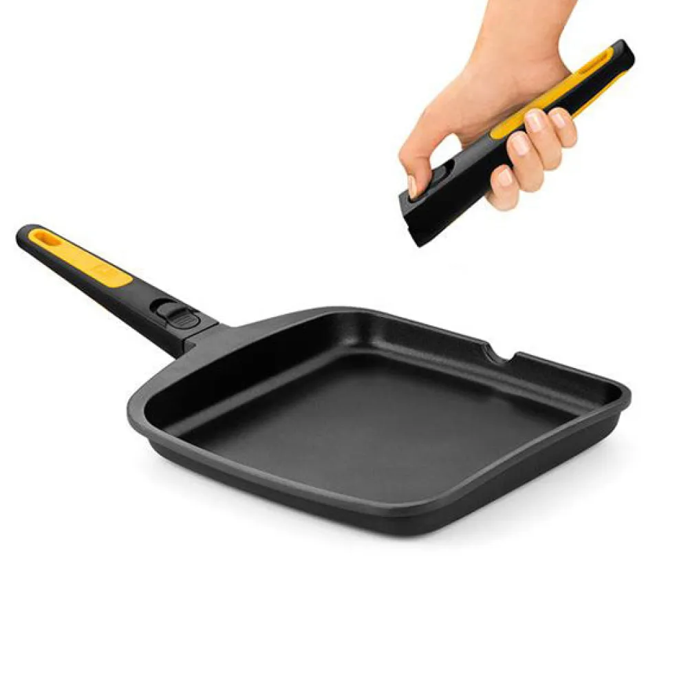 Grill antiadherente con mango desmontable Fast Click BRA