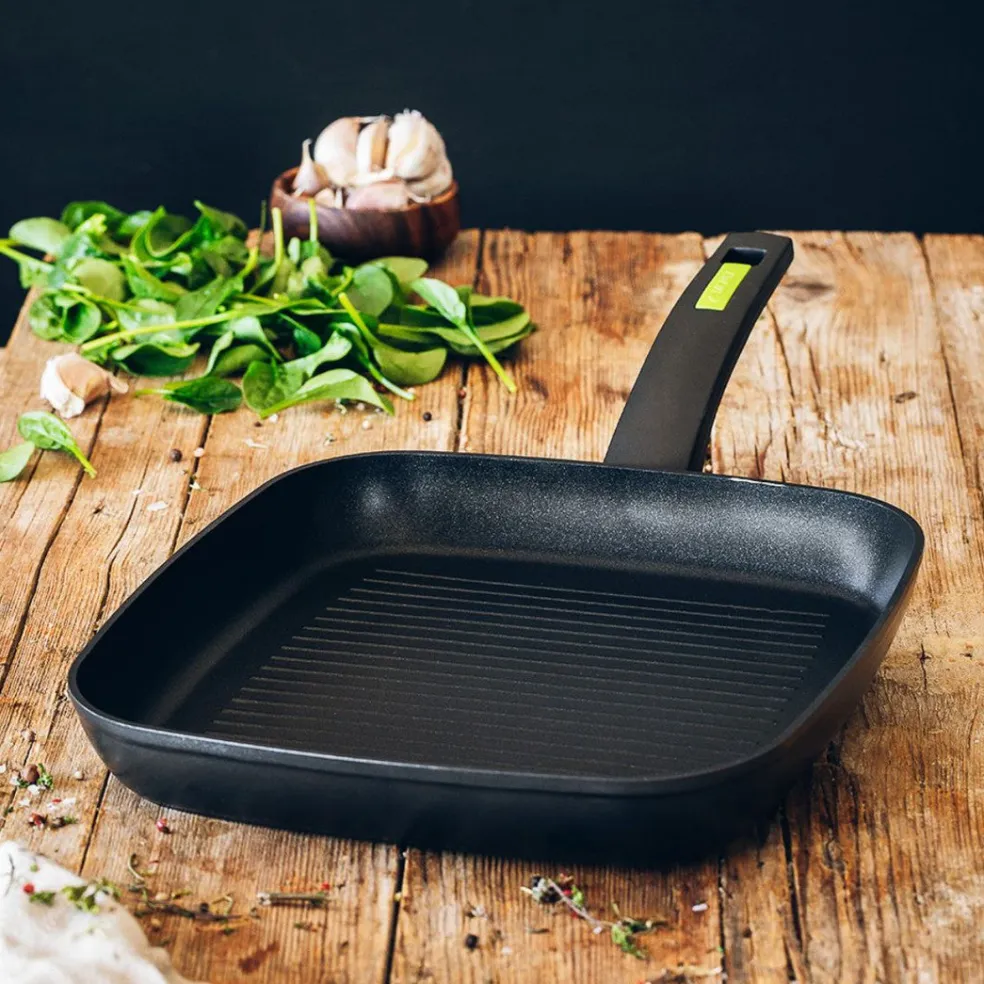 Grill antiadherente con rayas Green Monix