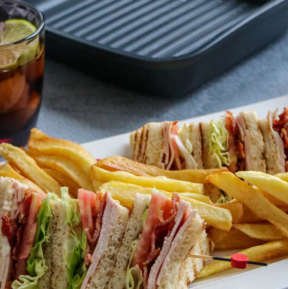 Grill antiadherente con rayas Prior BRA