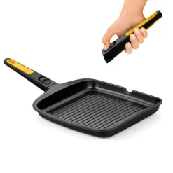 Grill antiadherente estriado mango desmontable Fast Click BRA