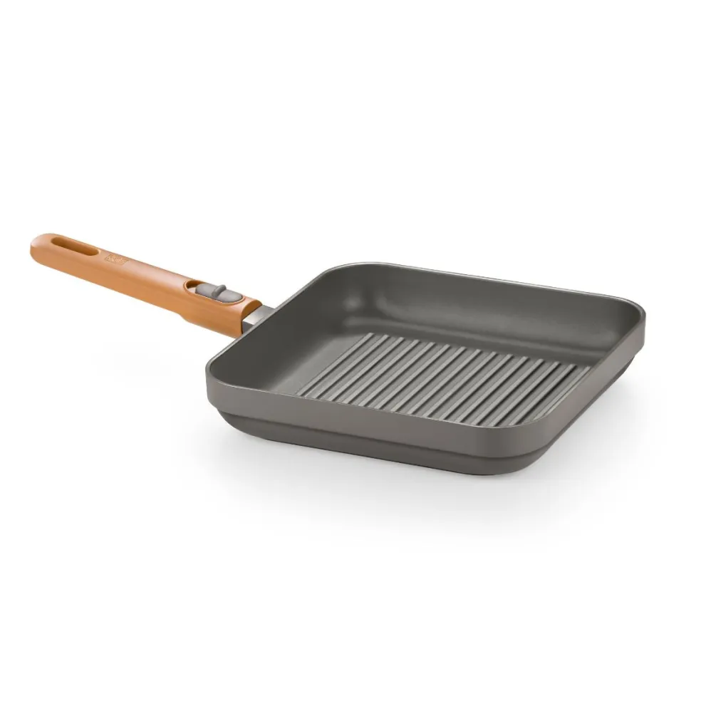 Grill con rayas antiadherente con mango desmontable Compac Pro Bra