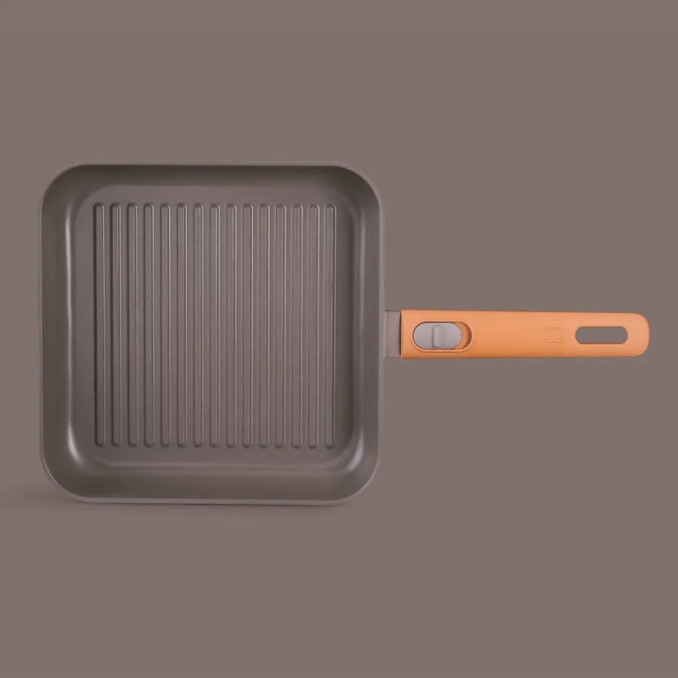 Grill con rayas antiadherente con mango desmontable Compac Pro Bra