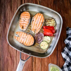 Grill cuadrado de acero inoxidable Signature Bra