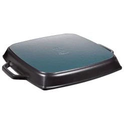 Grill cuadrado de hierro fundido con asas Staub