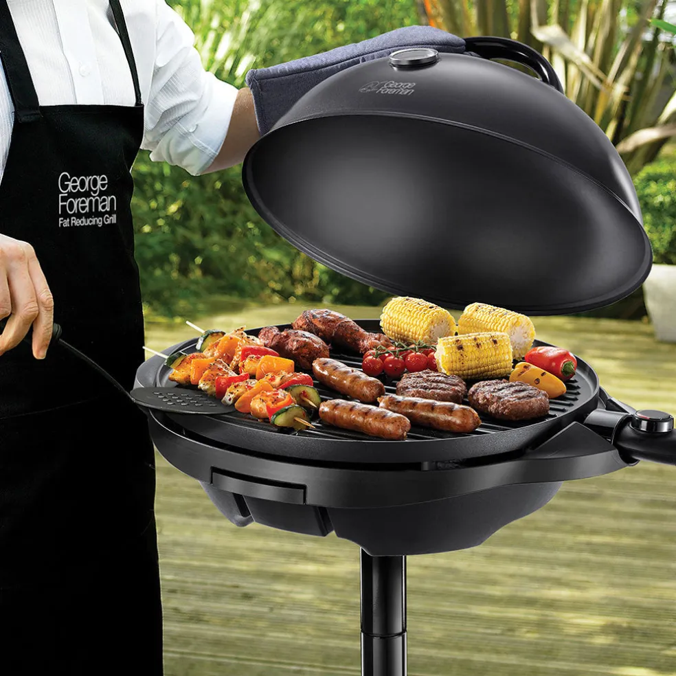 Grill eléctrico interior y exterior con parrillas extraíbles (George Foreman) Russell Hobbs