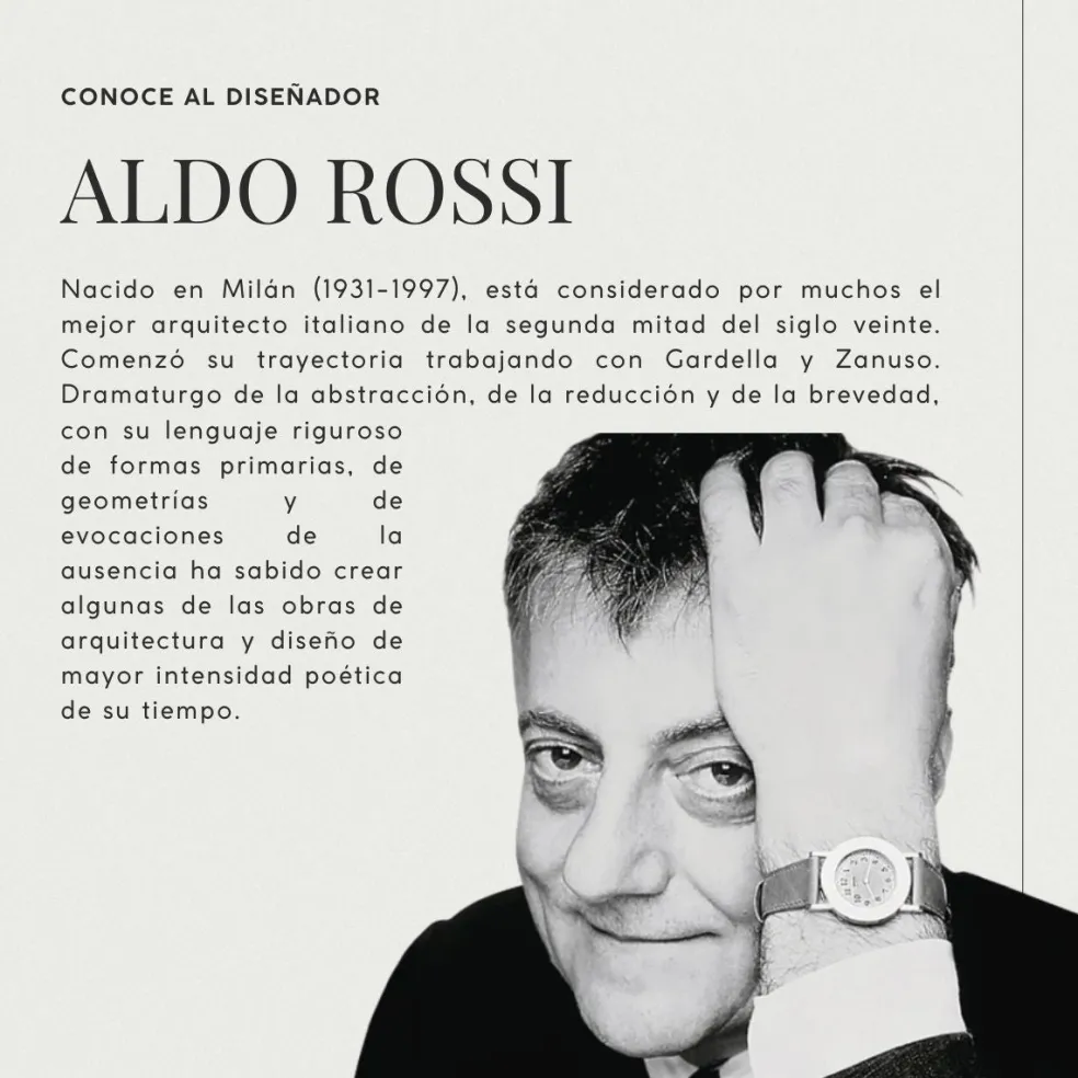 Hervidor Il Conico de acero inoxidable Aldo Rossi Alessi