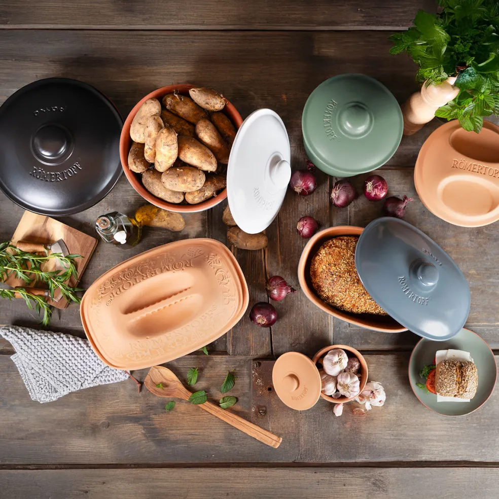 Horno redondo de terracota para pan Römertopf