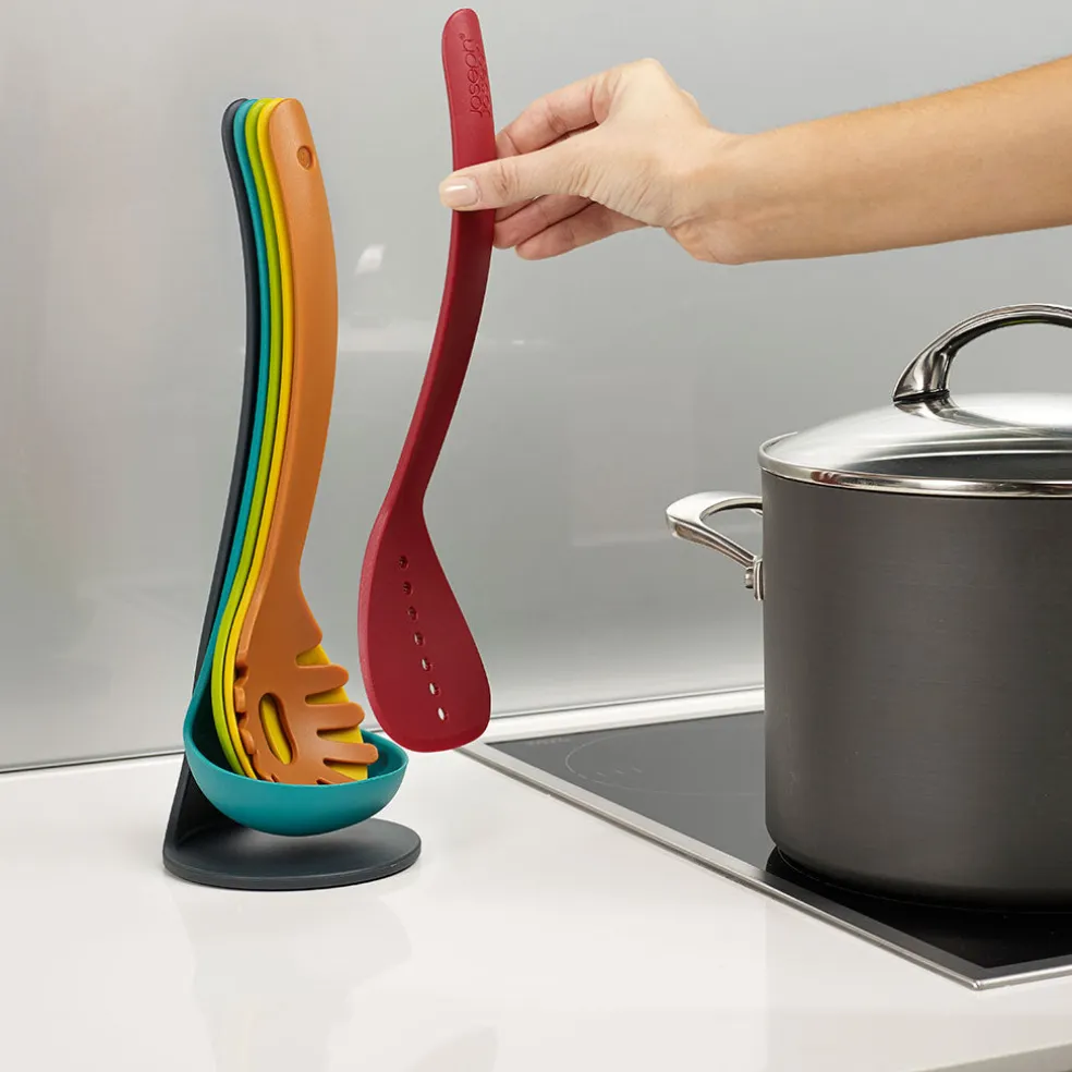 Juego de 5 utensilios de cocina con soporte Nest Utensils Plus Joseph Joseph