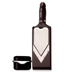 Mandolina hoja en V ajustable con función juliana Microplane
