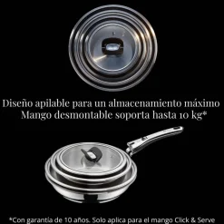 Mango de acero inoxidable desmontable Click & Serve WMF