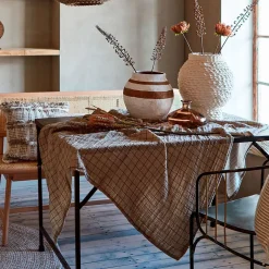 Mantel de cuadros de algodón Elsa Affari of Sweden