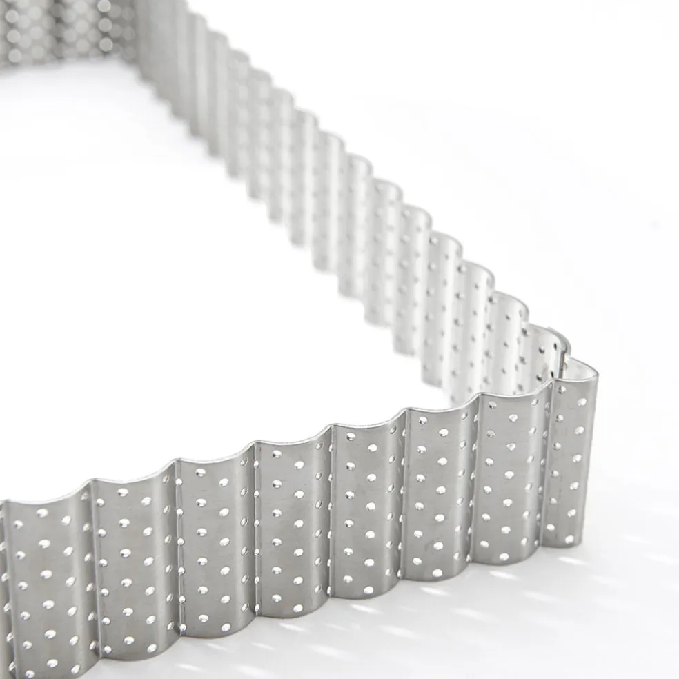 Marco rectangular perforado acanalado De Buyer
