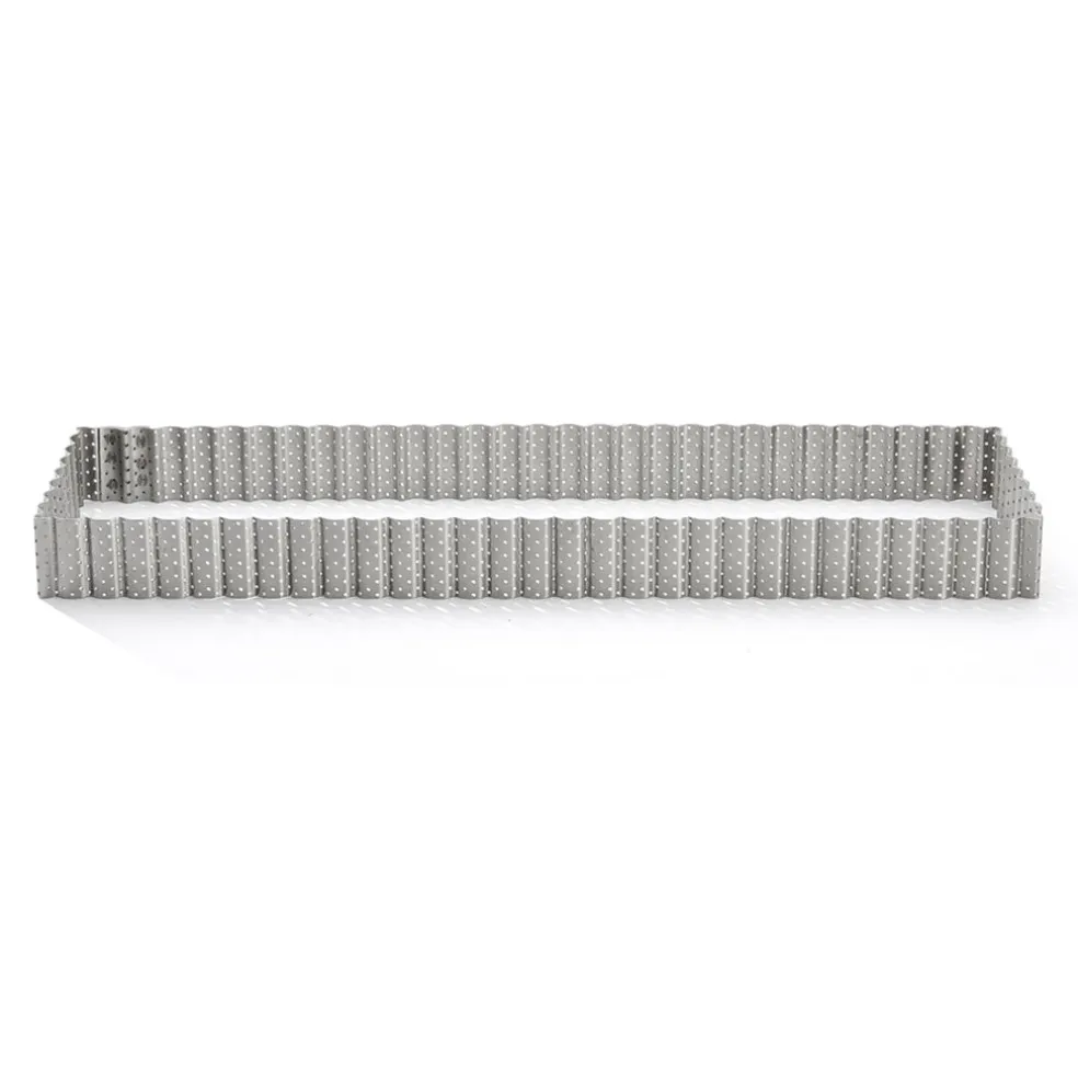Marco rectangular perforado acanalado De Buyer