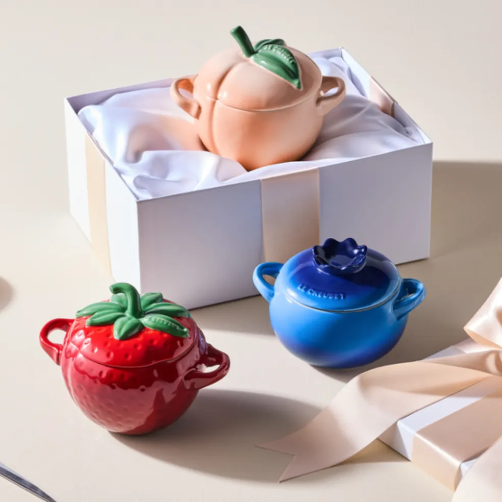 Mini cocotte cerámica frutas Le Creuset