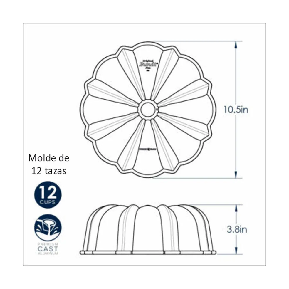 Molde aluminio Anniversary bundt Nordic Ware