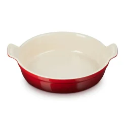 Molde cerámico redondo y fuente Le Creuset