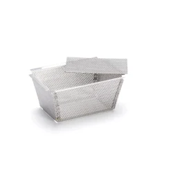 Molde inox rectangular perforado con base desmontable De Buyer