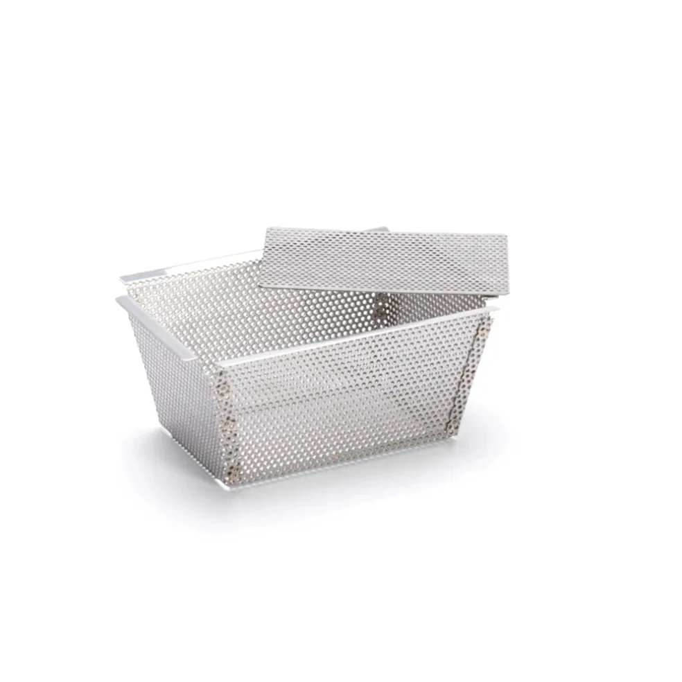 Molde inox rectangular perforado con base desmontable De Buyer