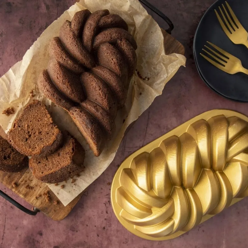 Molde Loaf Pan trenzado 75º Aniversario Nordic Ware