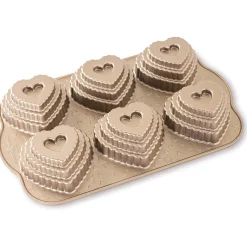 Molde mini Tiererd Heart de Nordic Ware