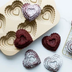 Molde mini Tiererd Heart de Nordic Ware