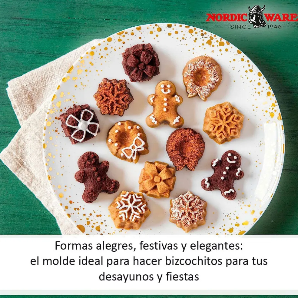 Molde para bizcochitos y pastas de te Nordic Ware