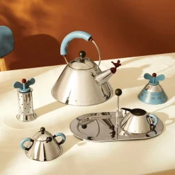 Molinillo de pimienta Becco Blu de acero inoxidable Alessi