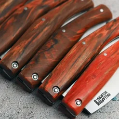 Navaja de acero inoxidable con mango de madera Pallarès