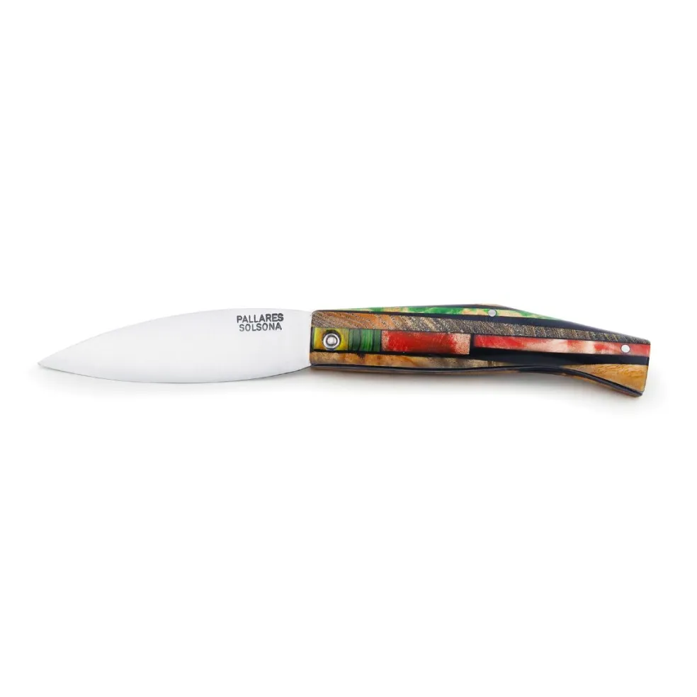 Navaja de acero inoxidable con mango de madera Pallarès
