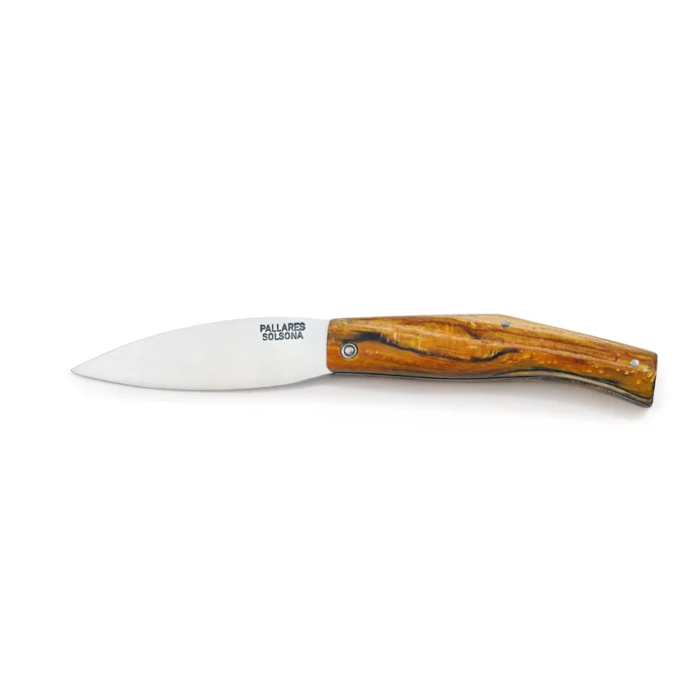 Navaja de acero inoxidable con mango de madera Pallarès