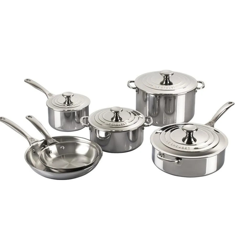 Olla acero inox con tapa 18 cm 3-PLY Le Creuset