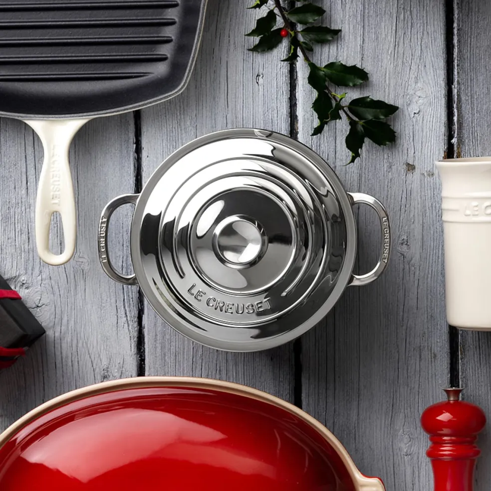 Olla acero inox con tapa 18 cm 3-PLY Le Creuset