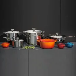 Olla acero inox con tapa 18 cm 3-PLY Le Creuset