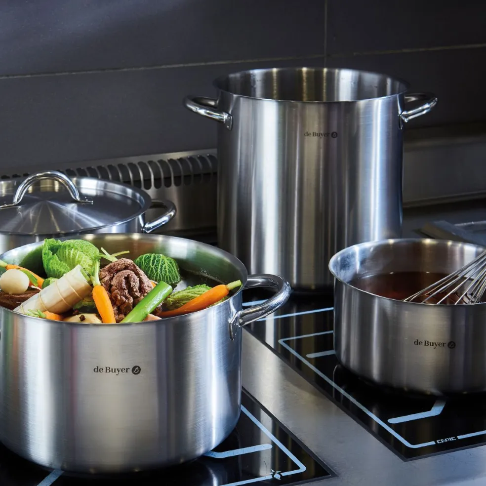 Olla alta de acero inoxidable Prim Appety de De Buyer