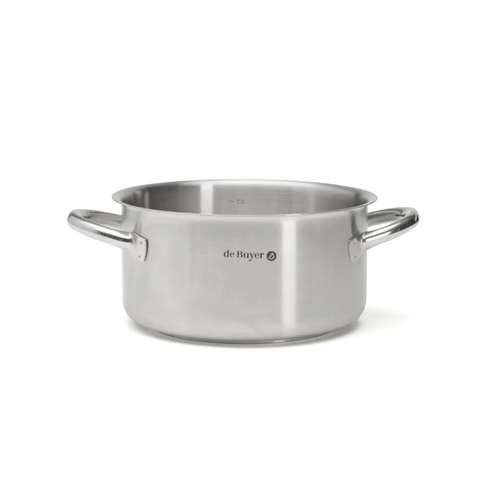 Olla baja de acero inoxidable Prim Appety de De Buyer