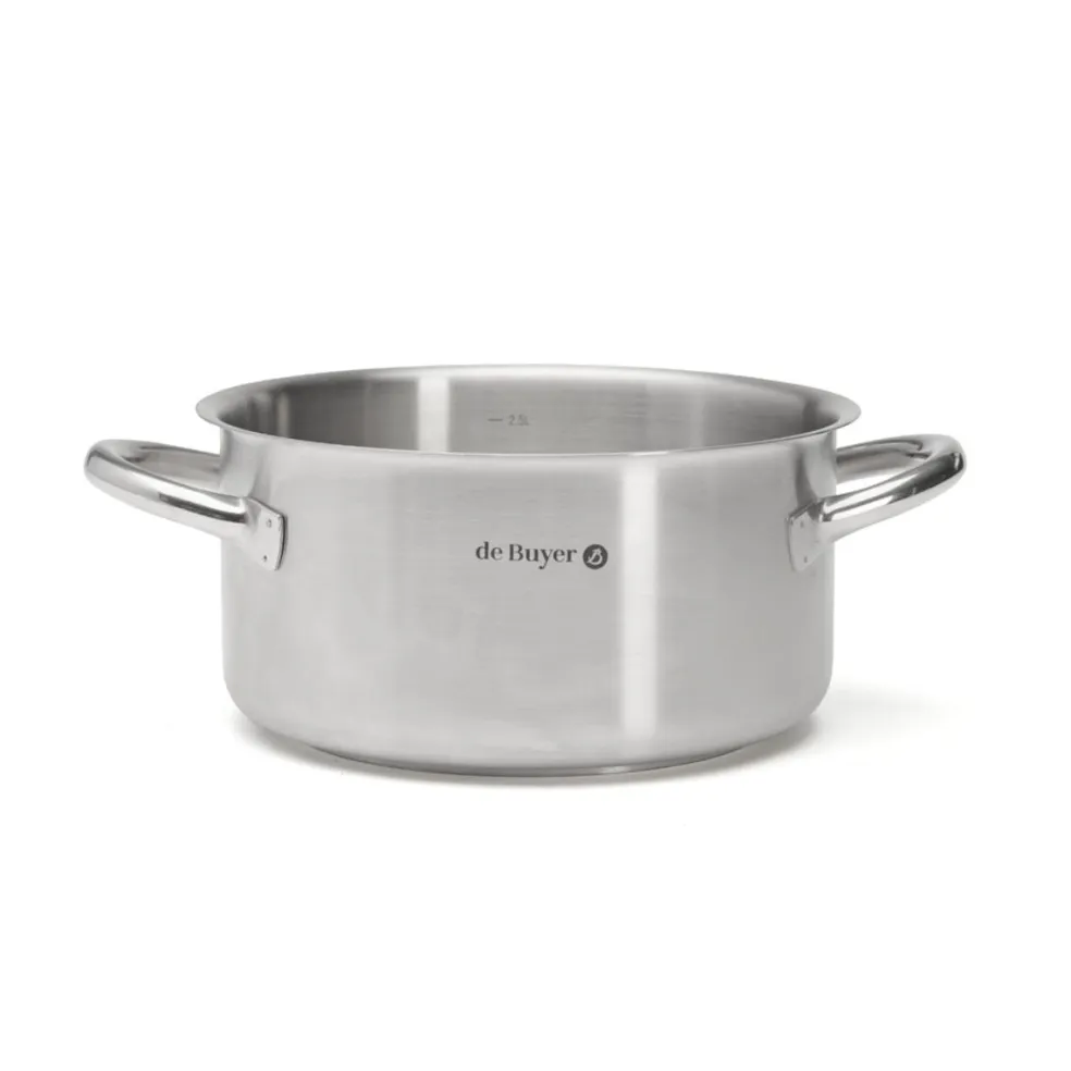 Olla baja de acero inoxidable Prim Appety de De Buyer