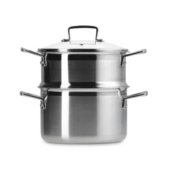 Olla con vaporera y tapa de cristal Le Creuset