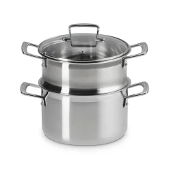Olla con vaporera y tapa de cristal Le Creuset