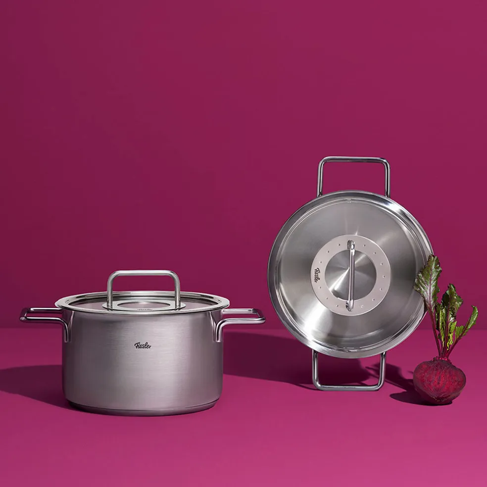 Olla de acero inoxidable con tapa de cristal Pure Fissler