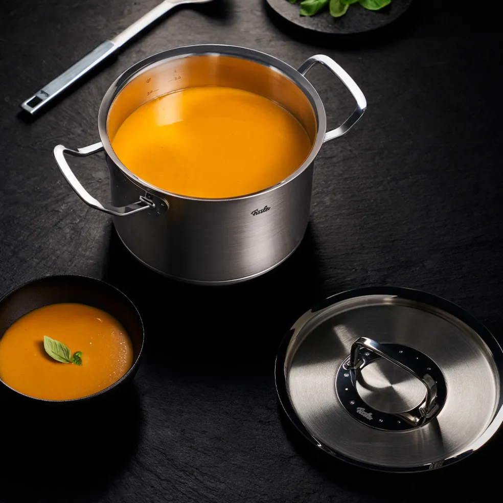 Olla de acero inoxidable con tapa Original-Profi Collection® Fissler