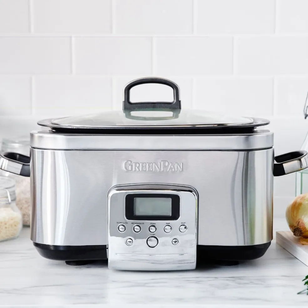 Olla de cocción lenta multifunción Elite de acero inoxidable GreenPan