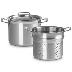 Olla para pasta de acero inoxidable tricapa Classic Le Creuset