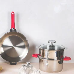 Olla vaporera de acero inoxidable con termómetro BIOME Cristel