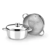 Olla vapor Optima 24cm con tapa inox Monix