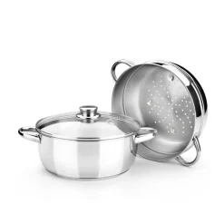 Olla vapor Optima con tapa de cristal Monix