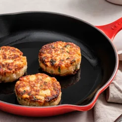 Pack sartén de hierro skillet y Sartén acero inoxidable Le Creuset