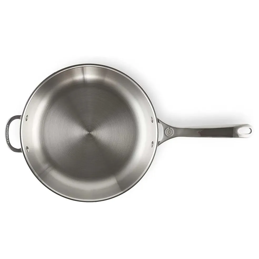 Pack sartén de hierro skillet y Sartén acero inoxidable Le Creuset